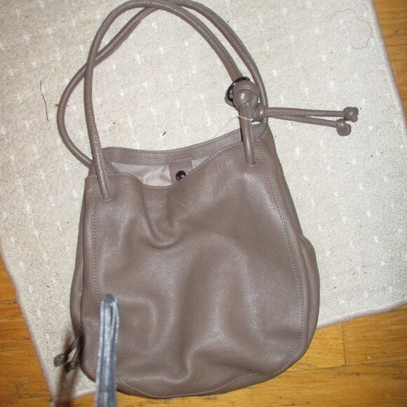 Vince CAMUTTO Taupe brown Leather Hobo Bag purse - Picture 1 of 10